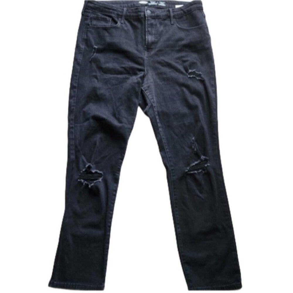 Size 16 distressed Black Denim Jeans skinny